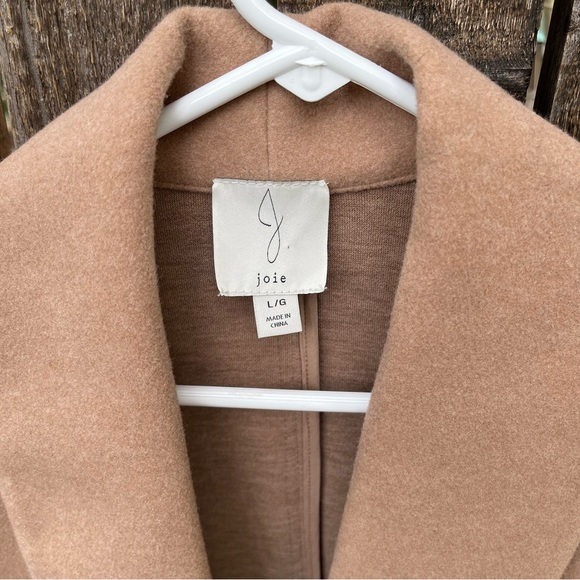 Joie Tan Josie Long Open Duster Cardigan Vest Sz L - Picture 8 of 10
